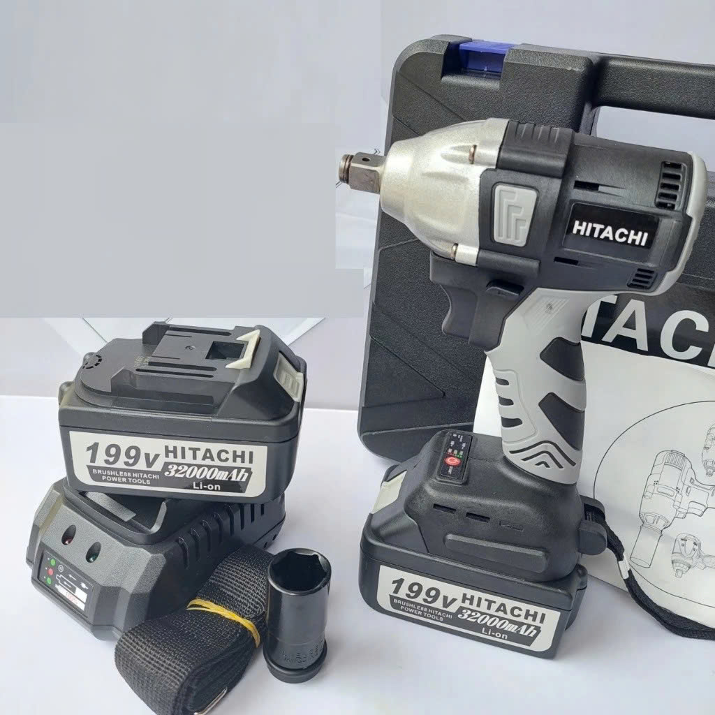 Siết bulong Hitachi 199v không chổi than Chân pin phổ thông 4cm
